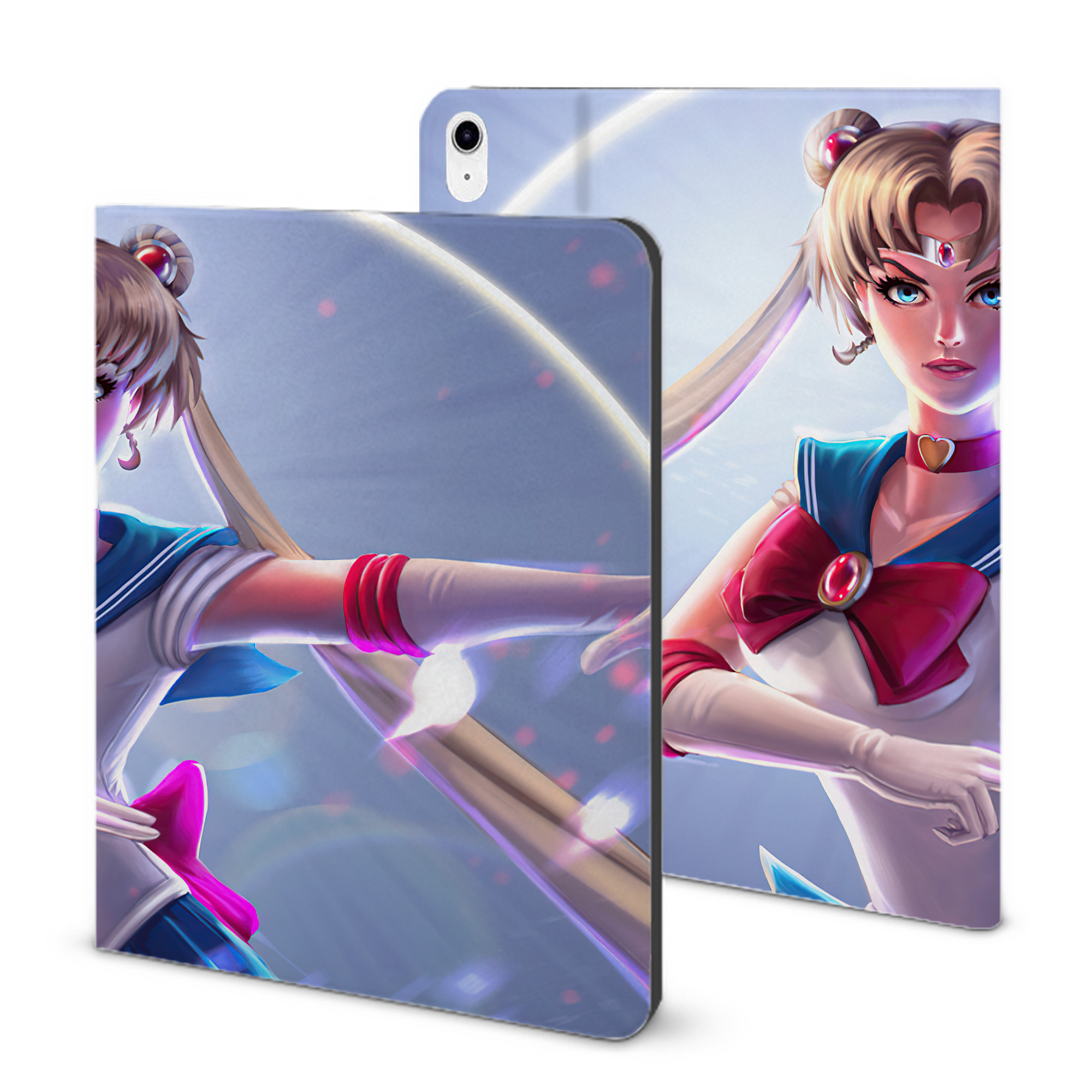 （画像用） 美少女戦士セーラームーン Sailor Moon IPad ケース ブック型 PUレザー TPU 耐衝撃 軽量 薄型 ペン収納なし 全面保護 IPad 各モデル対応